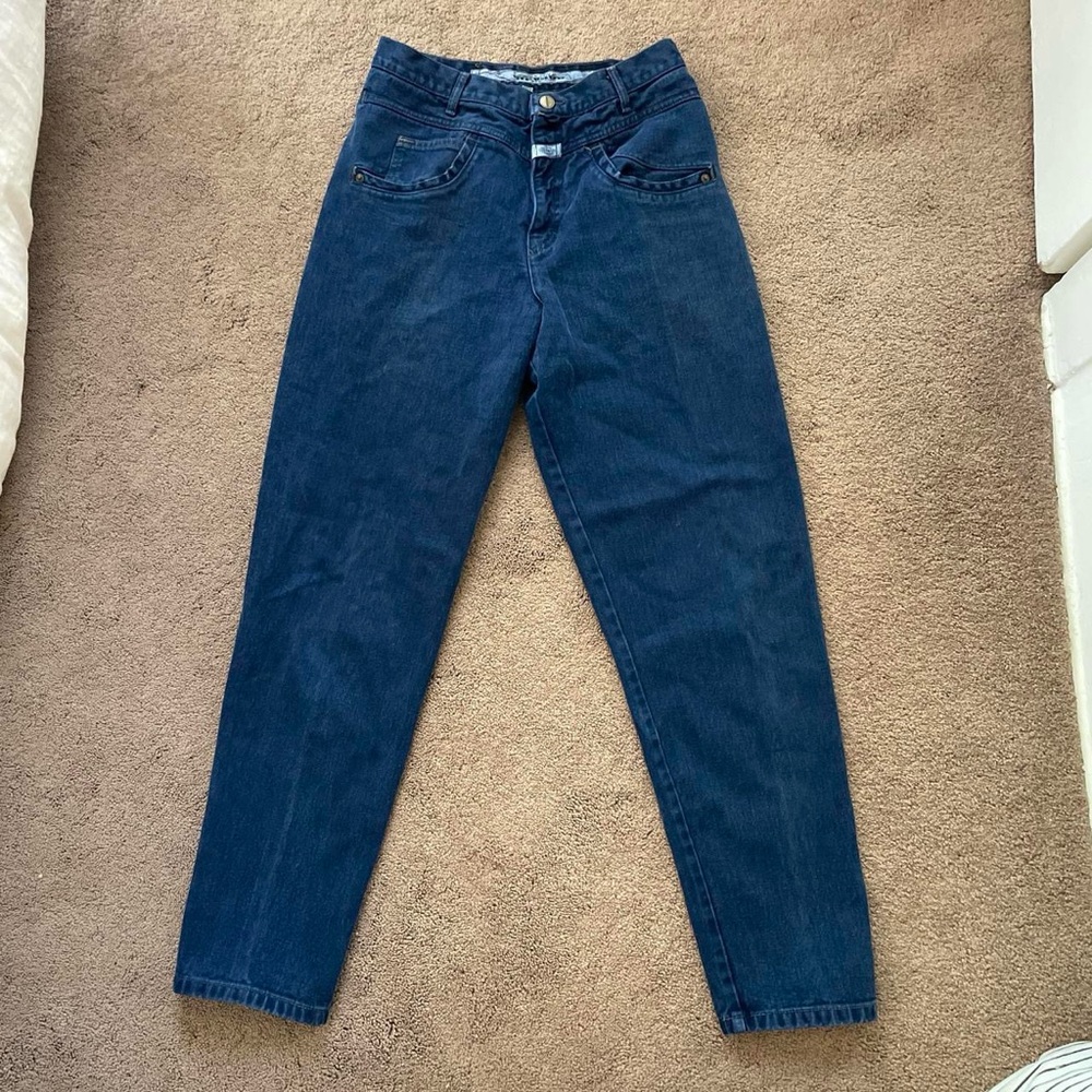 Classic High-Rise Dark Blue Women's Jeans